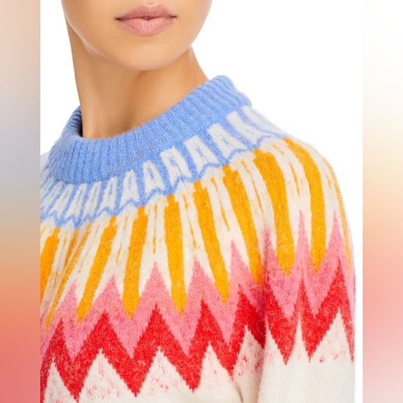 NWT French Connection Fair Isle Sweater Retro Vibes - Picture 4 of 14